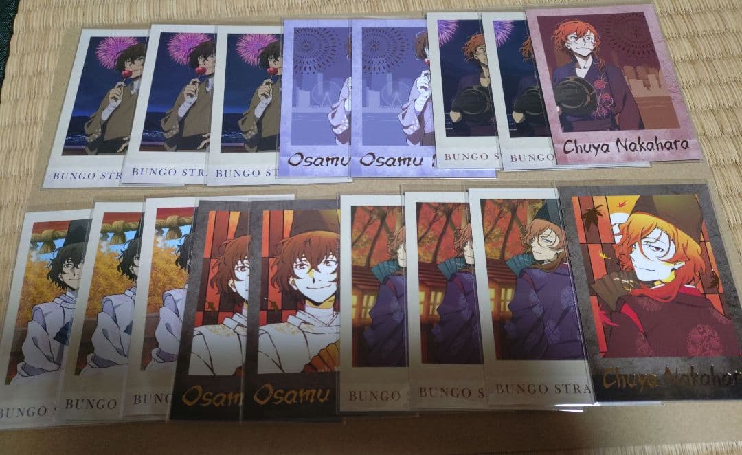 インスタントフィルム風カード　中也　太宰　文豪ストレイドッグス　花火　平安