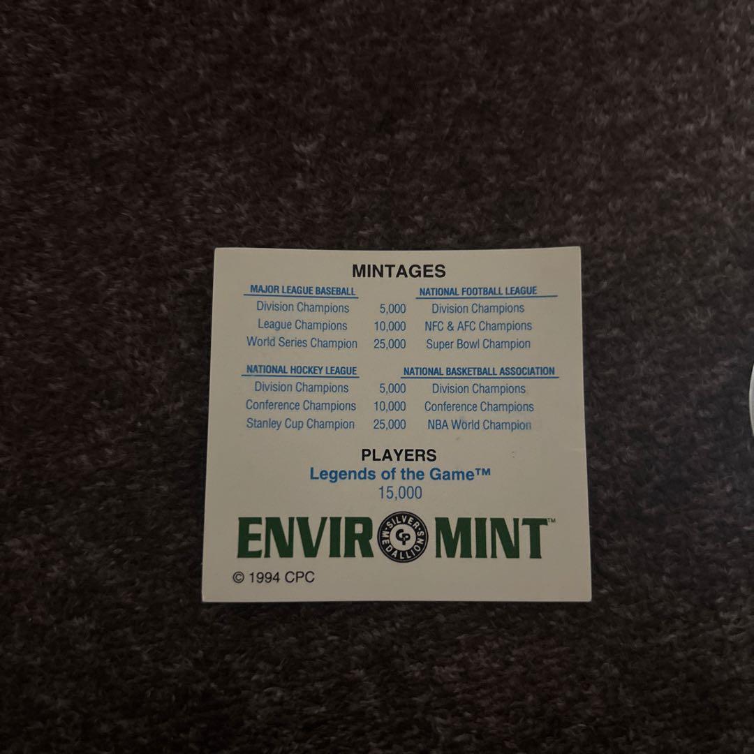 純銀 1オンス 1994 シカゴ・ブルズ NBA チャンピオンシップ記念