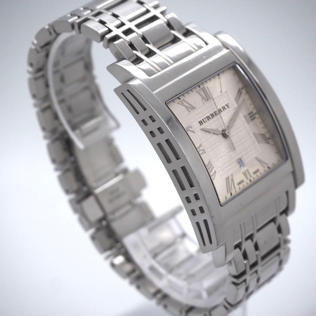 429 稼働 BURBERRY時計　メンズ　ノバチェック　スクエア　BU1550