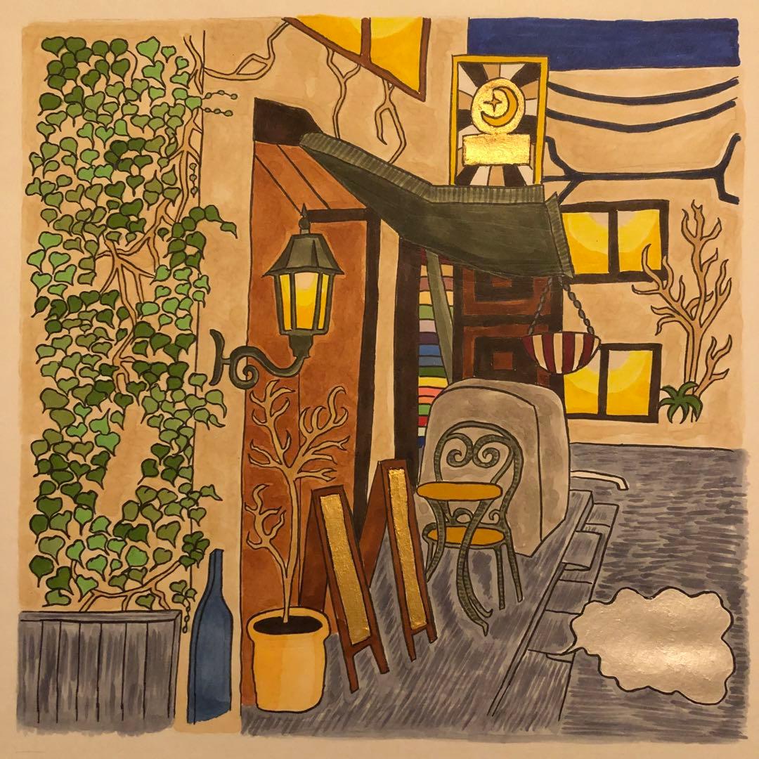 風景(CAFE)イラスト