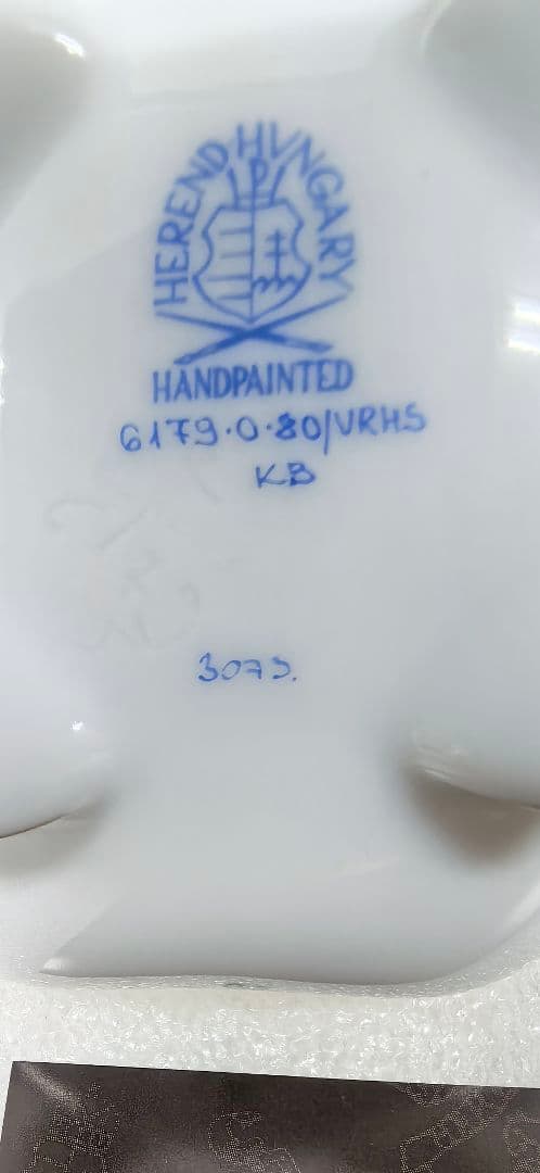 美品　ヘレンド HEREND タマゴボックス ウィーンの薔薇 猫