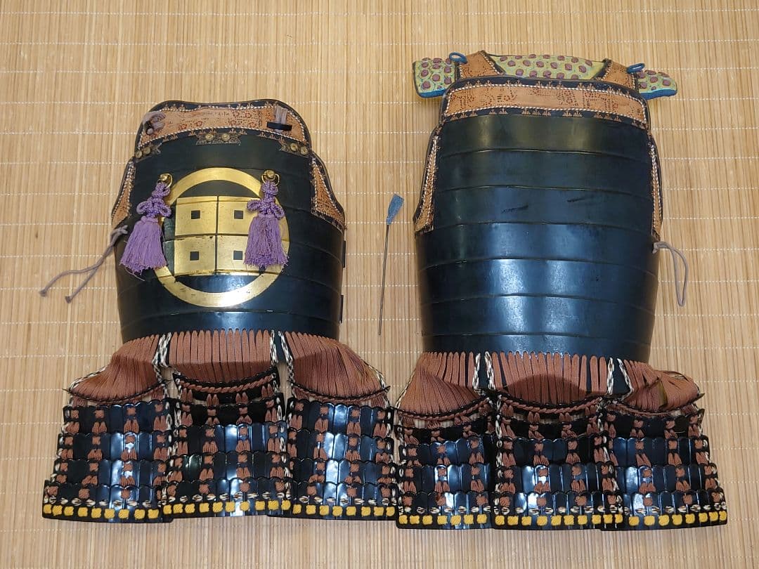 ★★送料無料☆丸武産業製☆光忍☆橙糸威伊予素懸二枚胴具足☆等身大☆鎧兜・甲冑★★