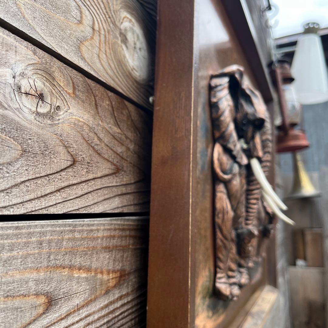 ヴィンテージ銅の象壁掛け