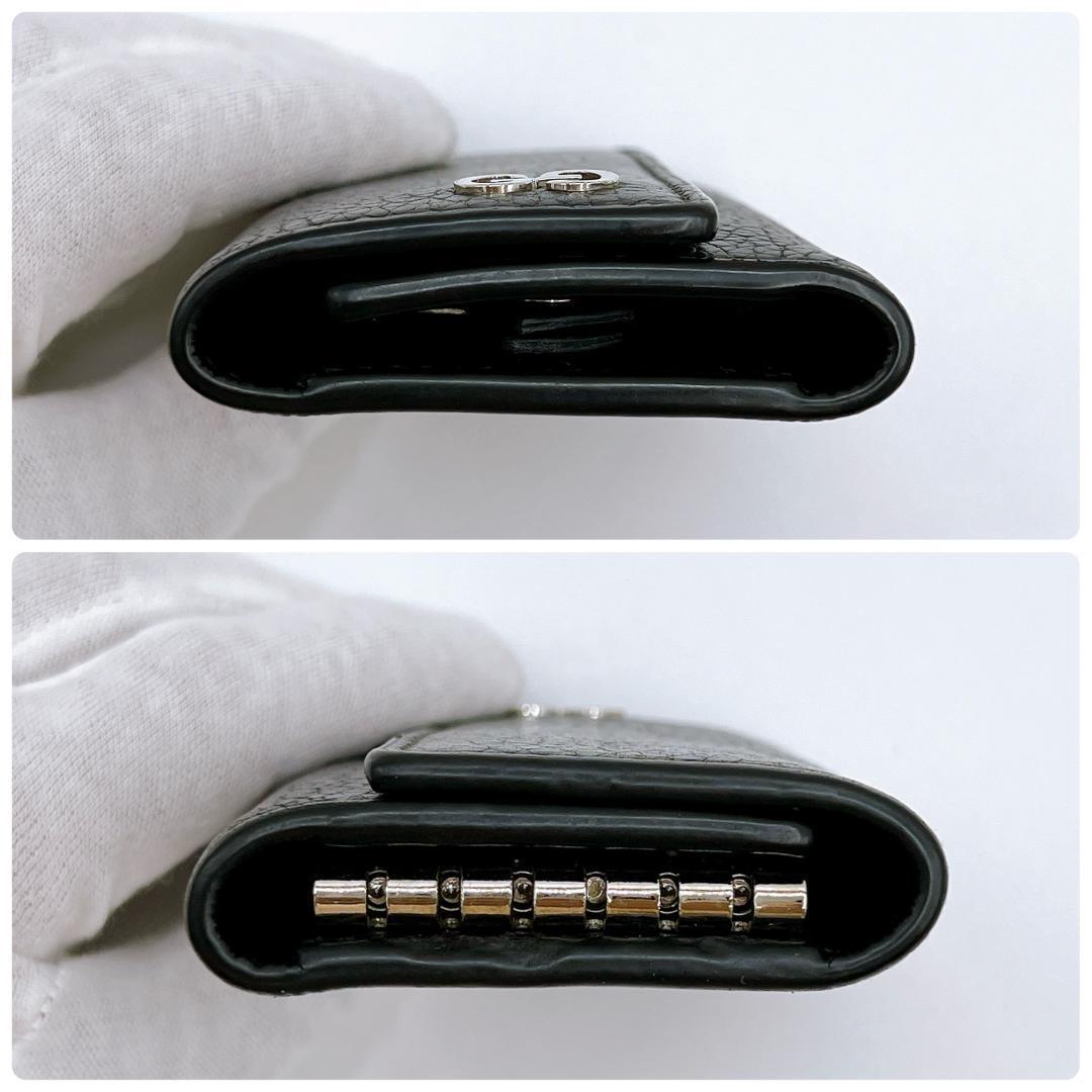 グッチ GUCCI 6連 キーケース ブラック レザー GGメタル 473924