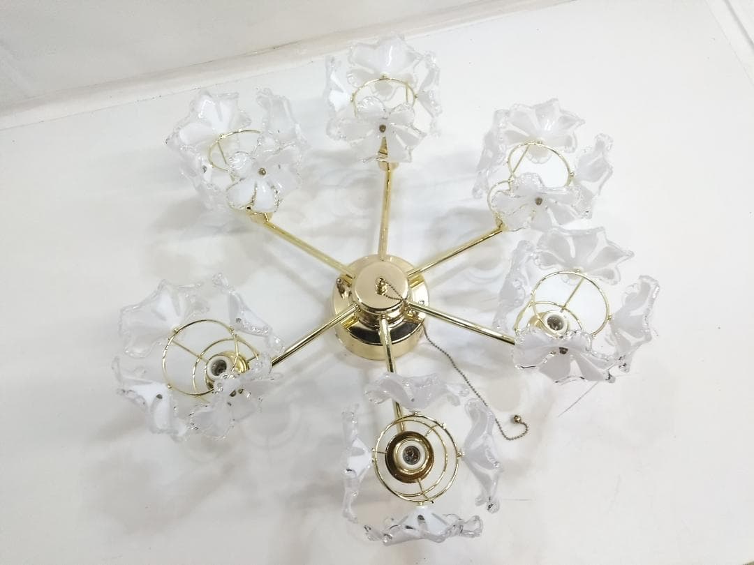 キシマ Kishima シーリングライト シャンデリア フラワー 照明 6灯 ◇