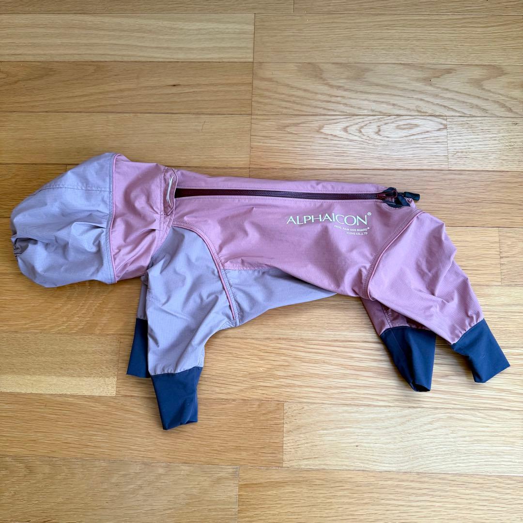 ALPHAICON 犬用レインコート フード付き