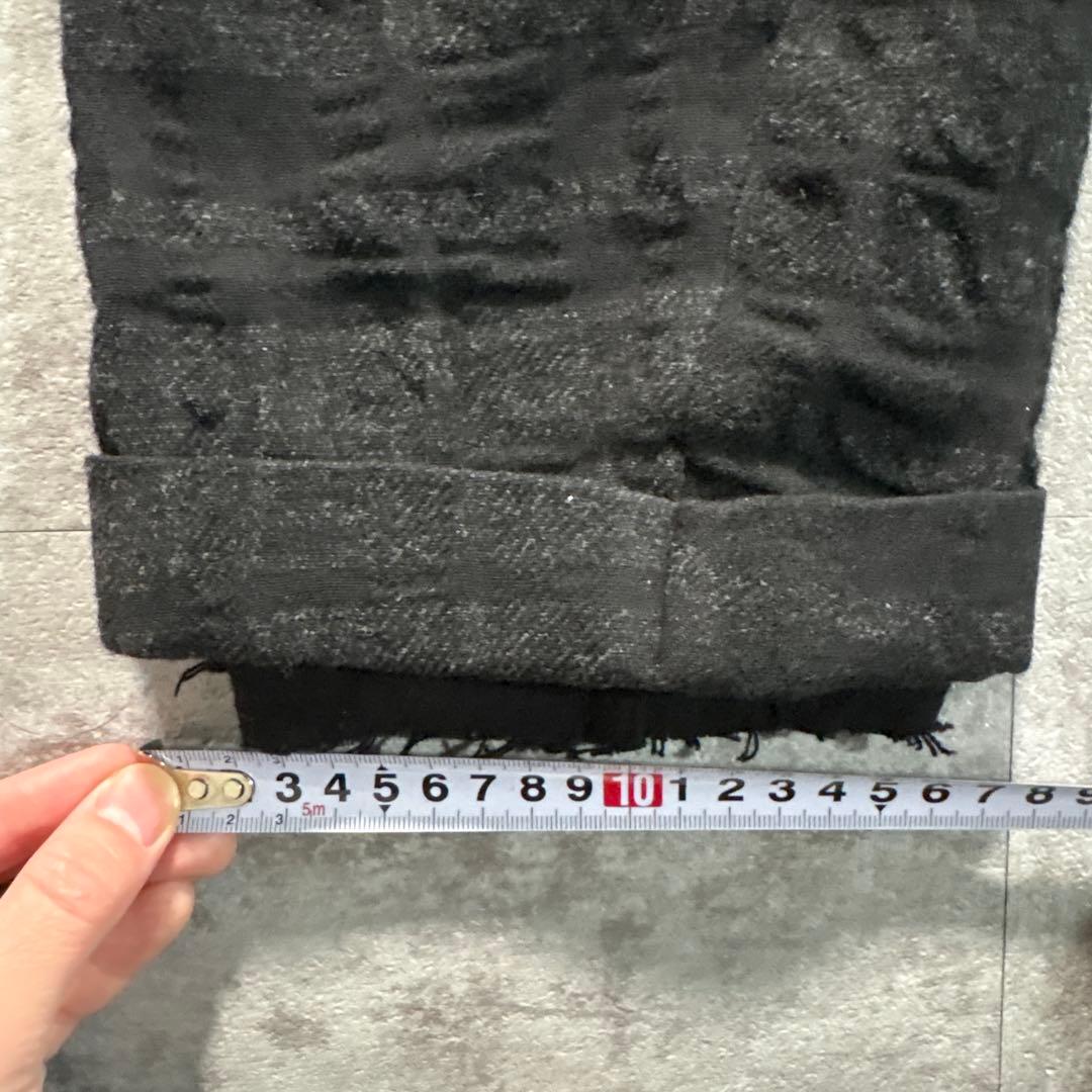 d.hygen ディーハイゲン　ウールレイヤードクロップドパンツ　アルチザン　黒