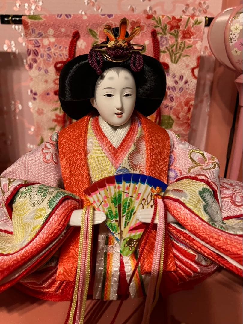 パールピンク 雛人形セット あいり雛　親王飾り