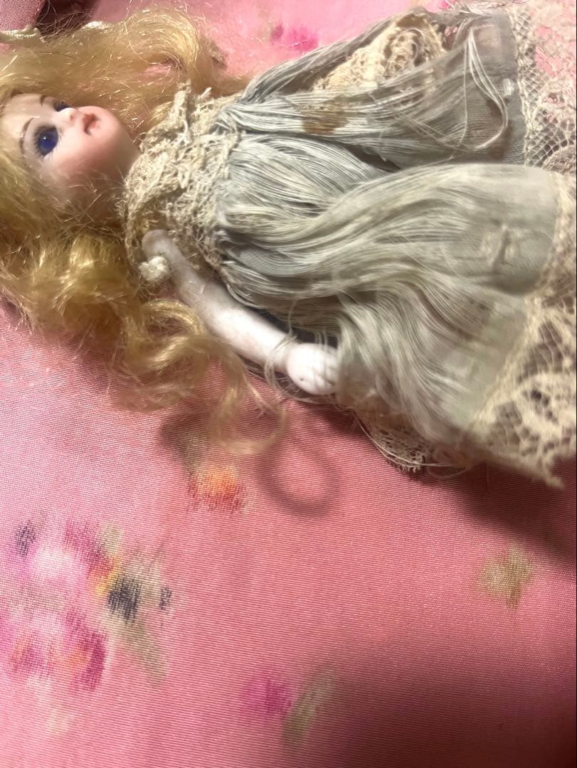 期間限定お値下げ　フレンチミニョネット　アンティーク　ドール　ビスクドール