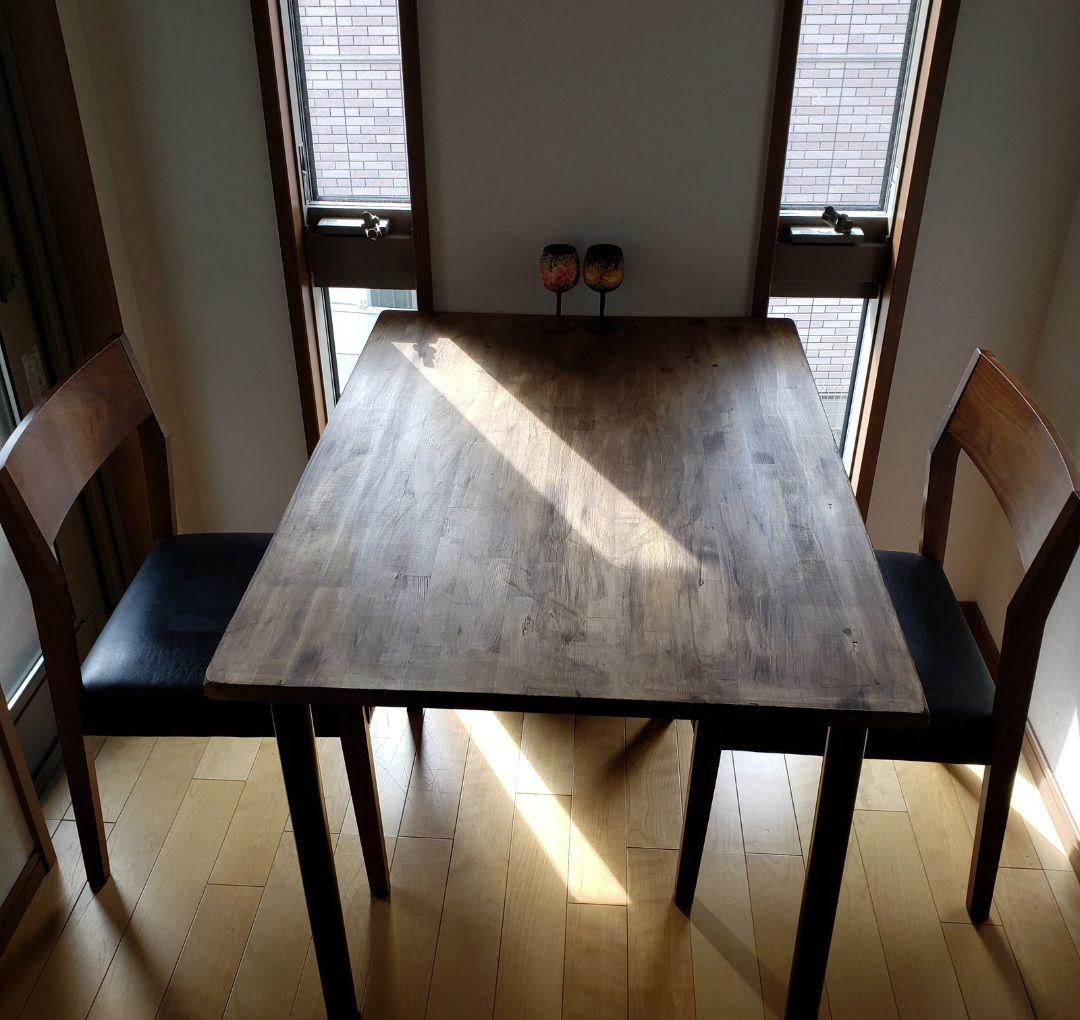 【はぐさん一脚限定】72×80 ダイニングテーブル　ウォールナットワックス