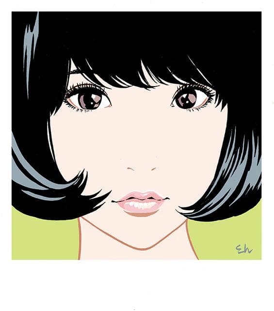 江口寿史版画　『彼女１』（first edition）（2/100）　販売元完売