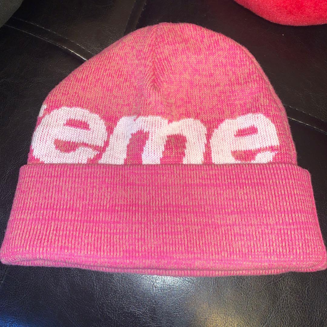 Supreme ピンク ニット帽　ビーニー