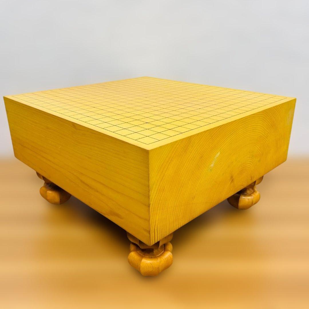 【本榧】脚付碁盤 4.6寸 板目 木表 囲碁 ヘソ有り 19路盤 13kg