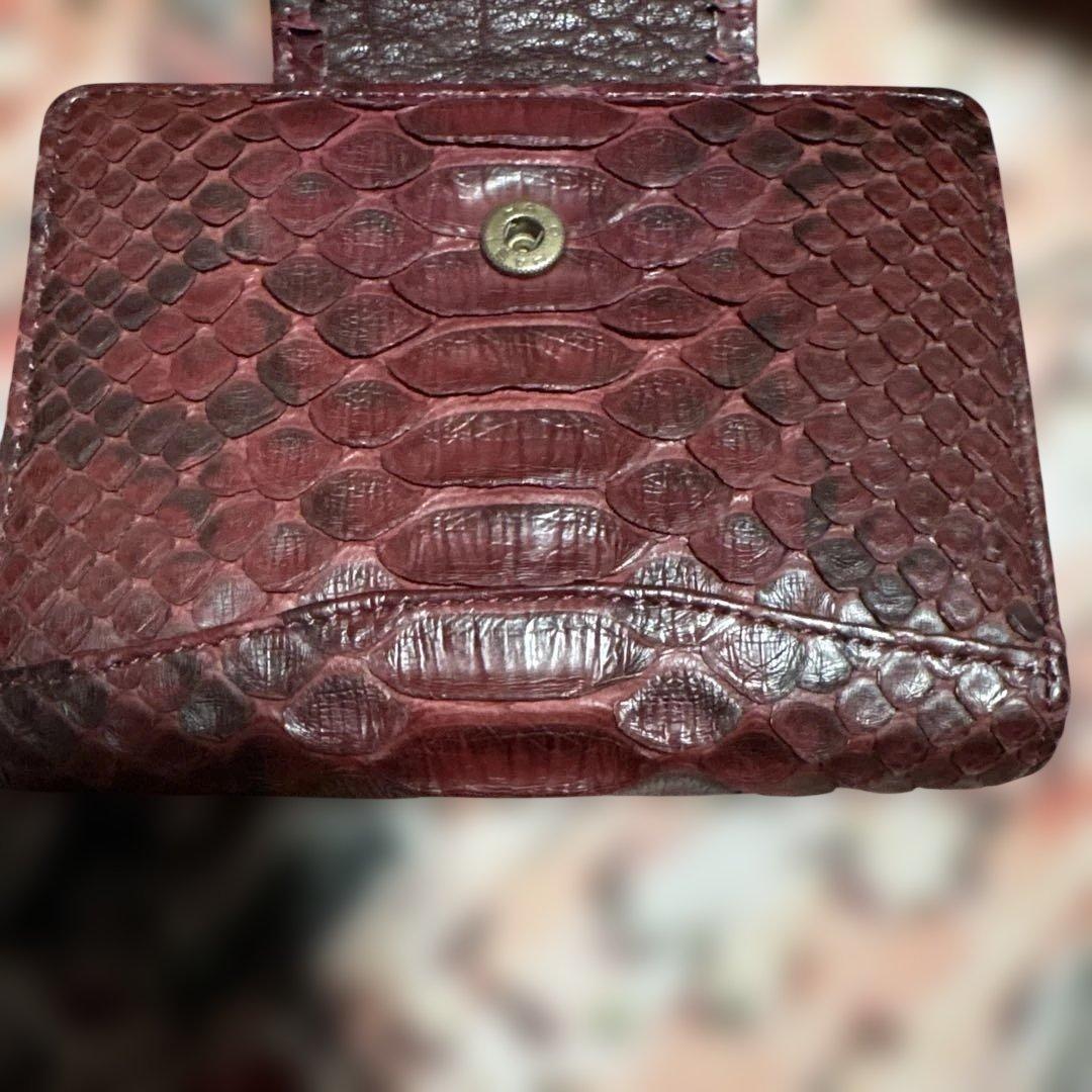 イビザ　パイソン革　二つ折り財布