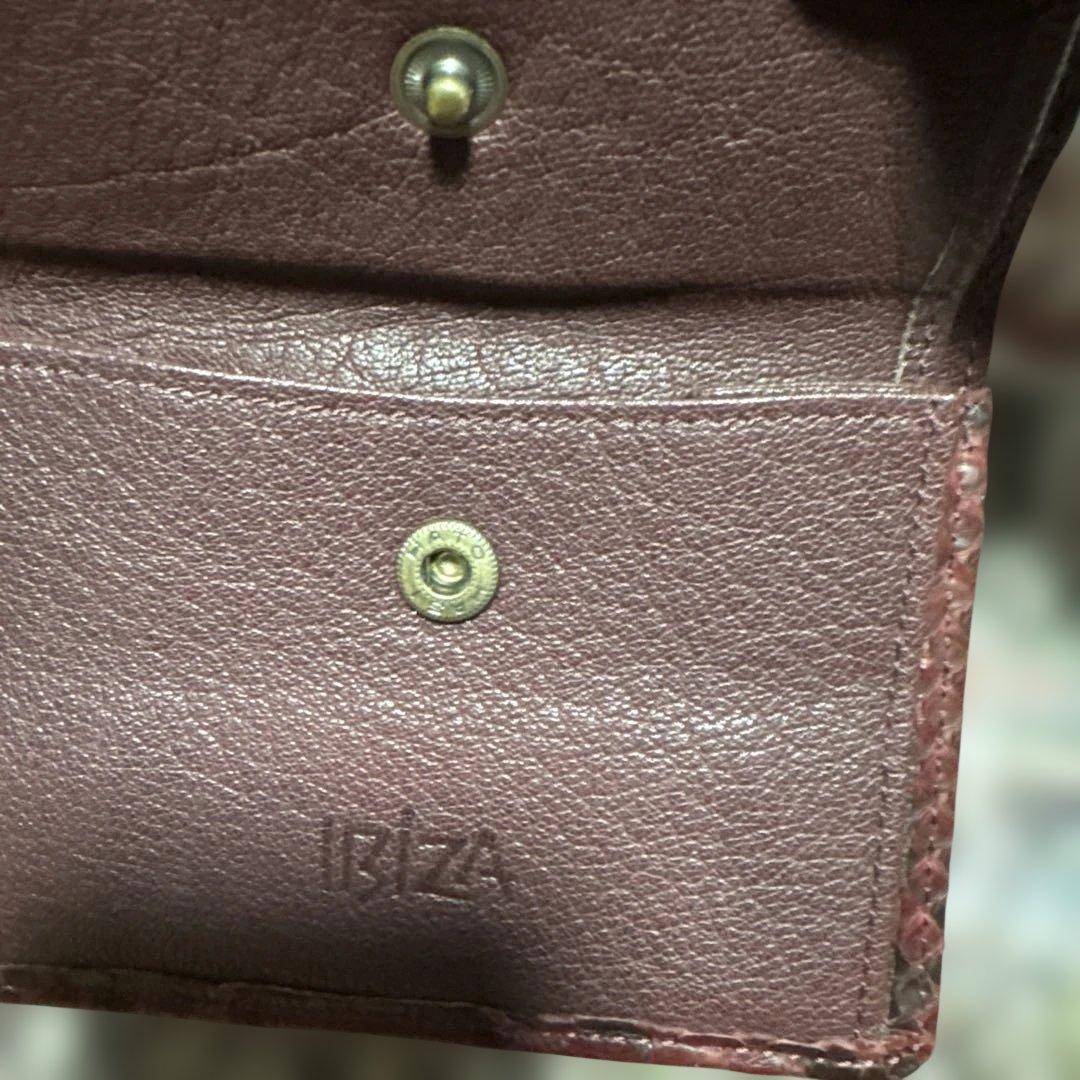 イビザ　パイソン革　二つ折り財布