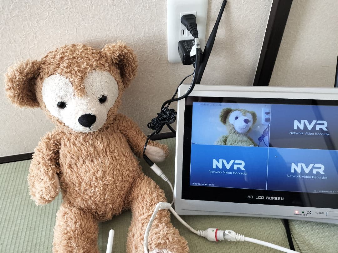 【防犯カメラ2台】HD LCD SCREEN ネットワークビデオレコーダーセット