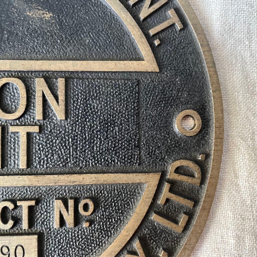 カンパニープレート　サインプレート　銘板　看板　イギリスアンティーク　英国　会社