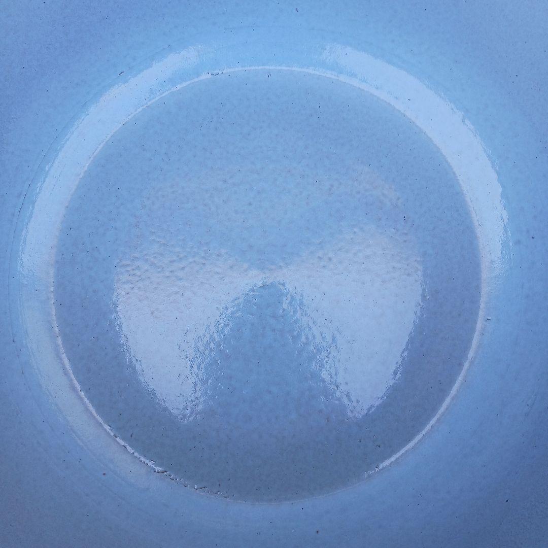 新品　特大50　陶器　睡蓮鉢　メダカ鉢　難有　ラリマーブルー　スカイブルーLWC