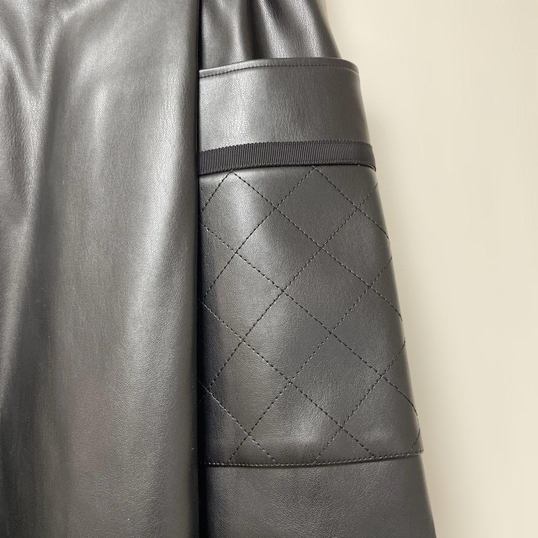 新品　未使用　Rene ルネ　レザー　スカート　34