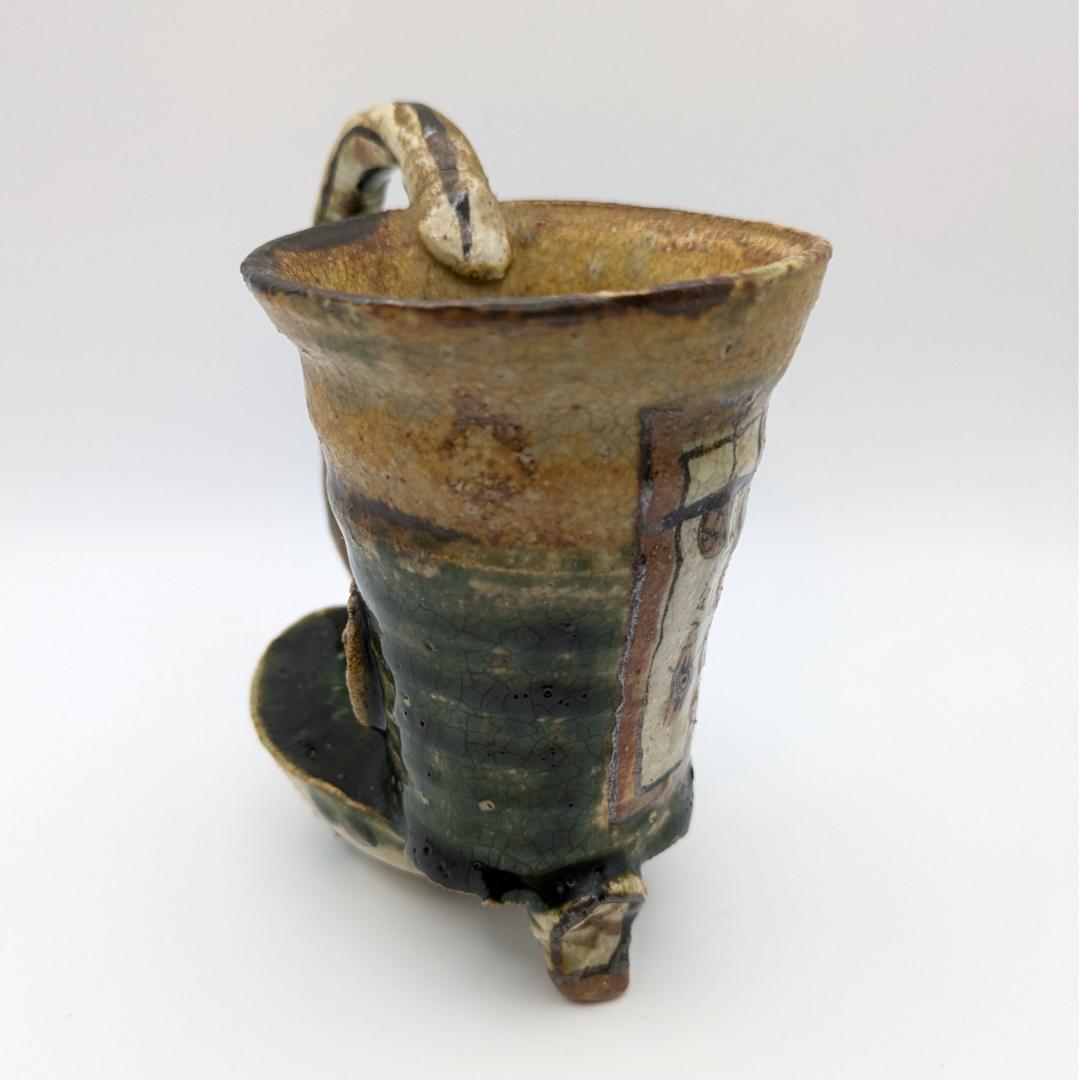 希少 アロン・サイス 織部焼 デミタスカップ　2004年作