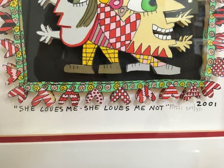 絵画 RIZZI\" SHE LOVES ME-SHE LOVES ME NOT\"3D