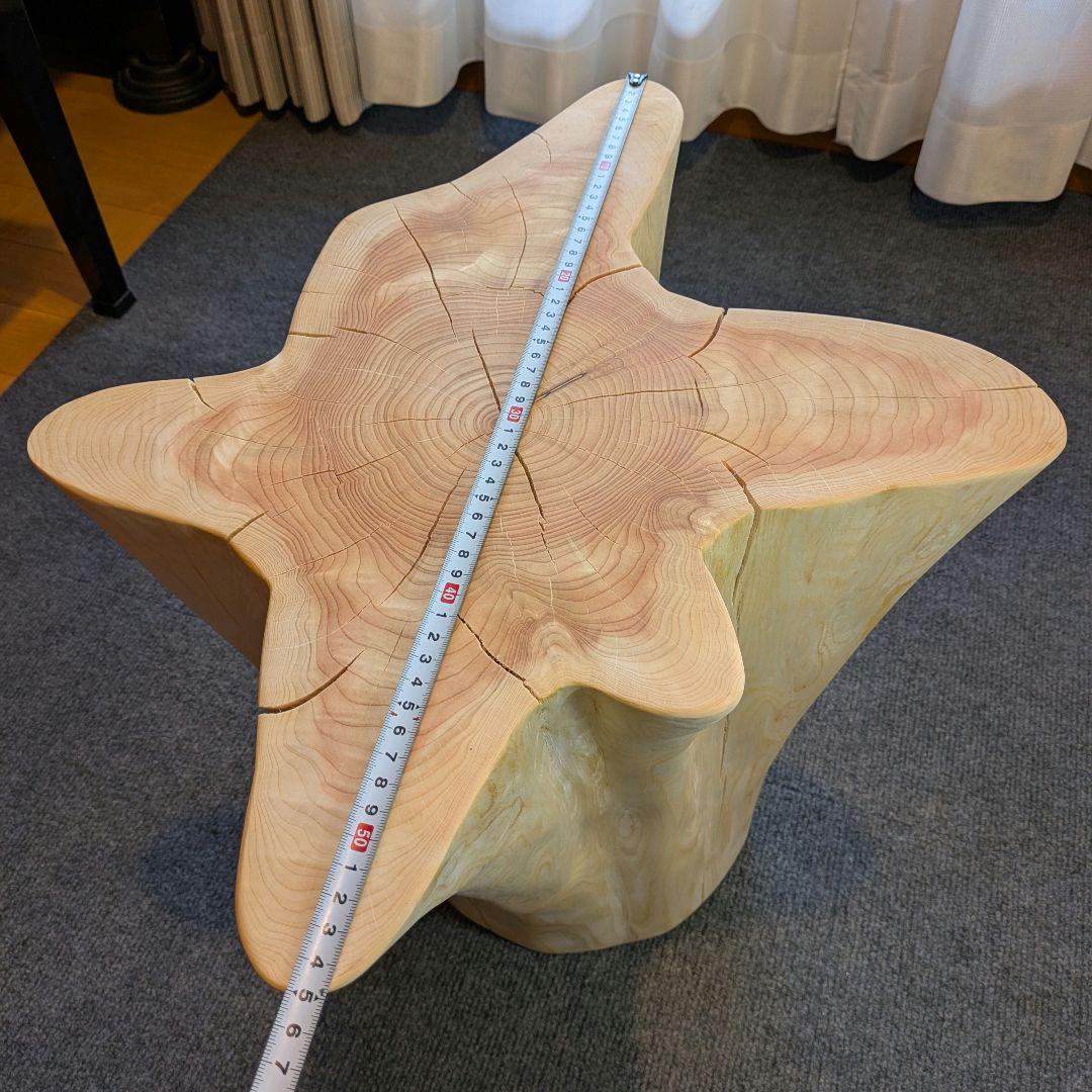 檜　大型　切り株　丸太　椅子　スツール　高さ約44.5㎝