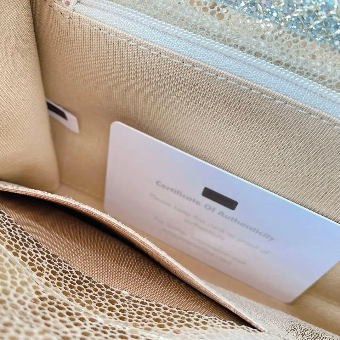 ジミーチュウ　ハンドバッグ　シルバー×ゴールド