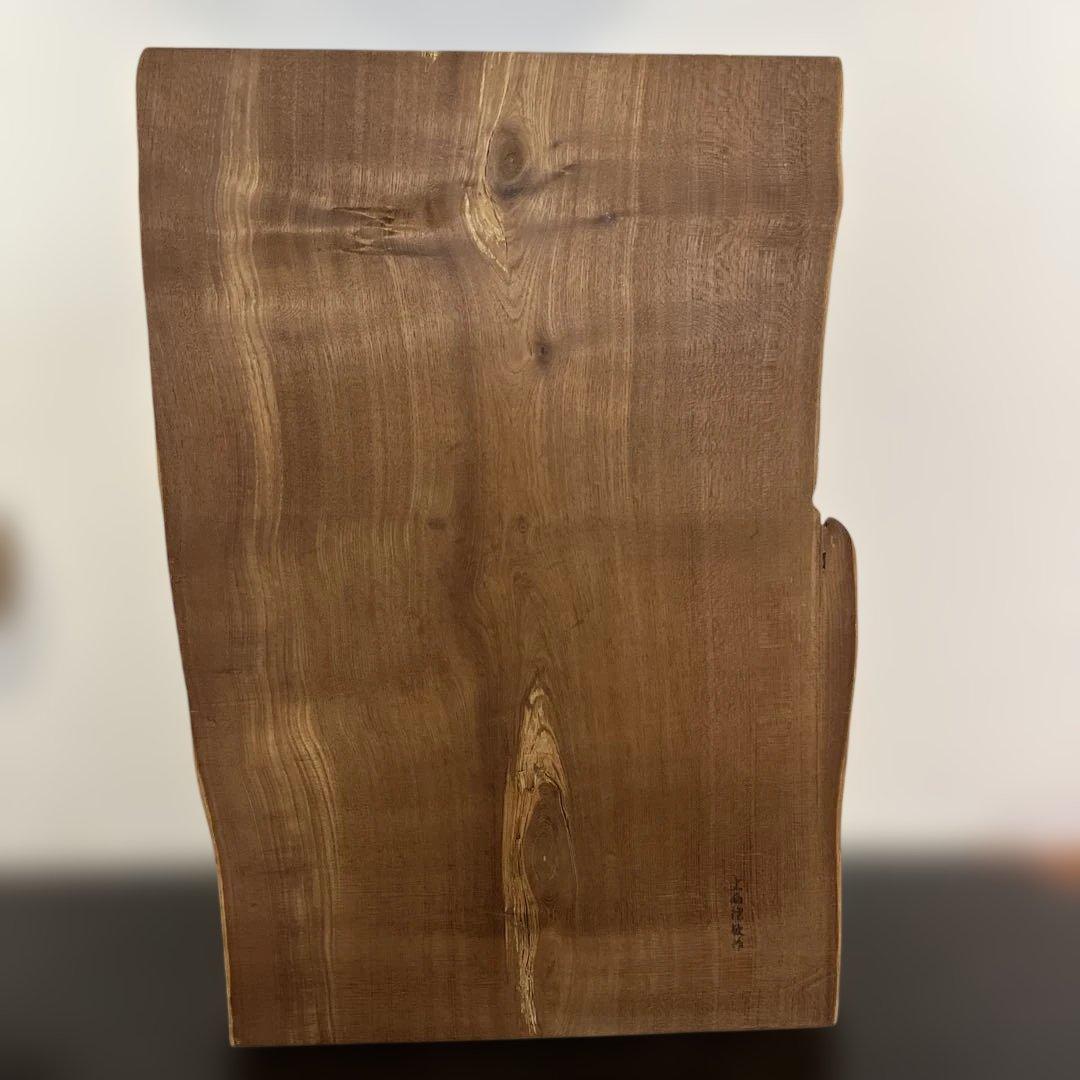 フクロウ 手彫り 在銘 上西捷敏 木彫り 工芸品 彫刻 コレクション　送料無料