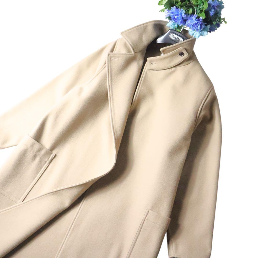HYKE MELTON WORK COAT beige 新品同様　ロングコート