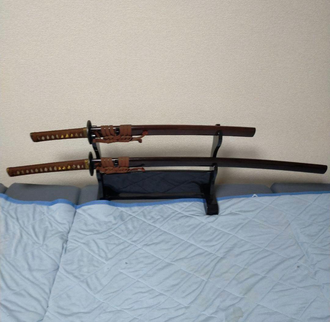 居合刀　模造刀　日本刀　大小二本　刀剣　鮫皮　透かし鍔