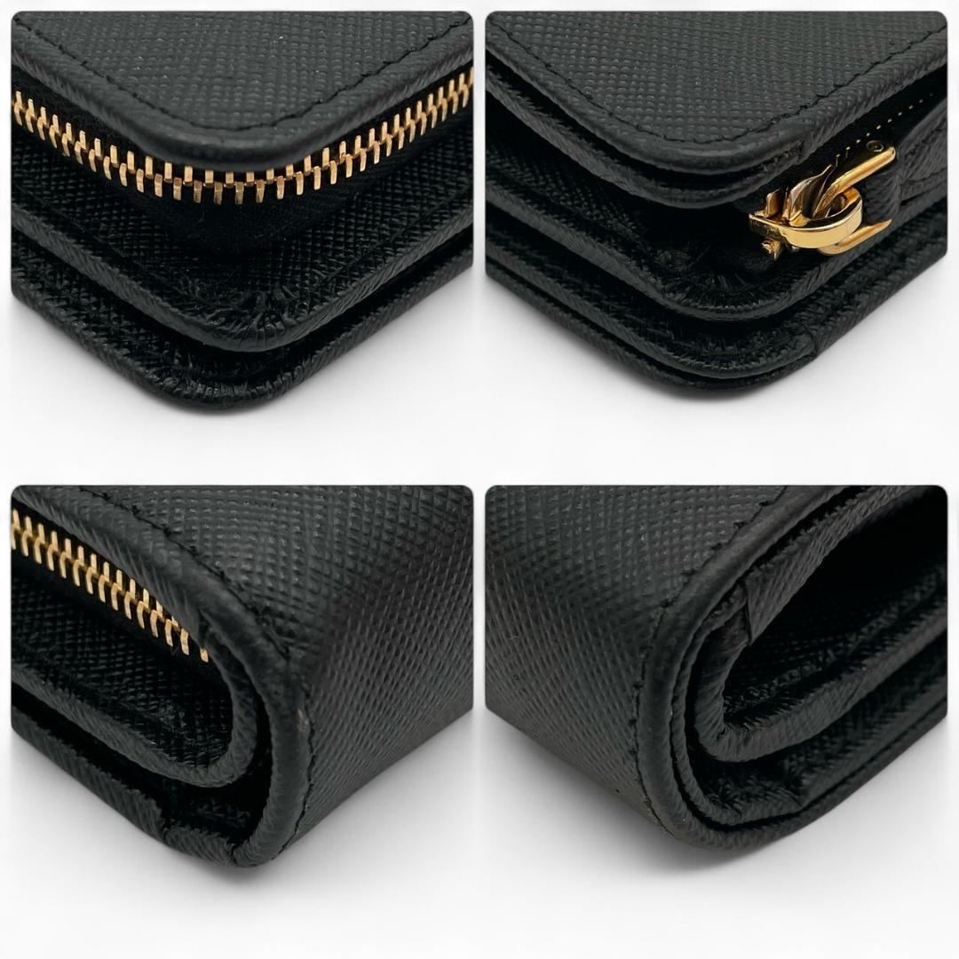 Y【最終価格】プラダ サフィアーノメタル 1ML225 コンパクトウォレット