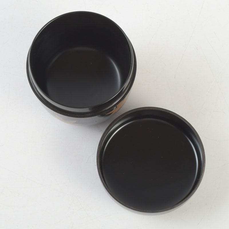 茶道具　山中塗　中村宗悦作　雲錦蒔絵　中棗　共箱　V　9300