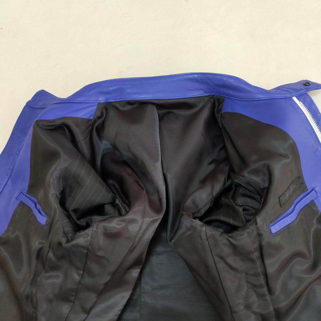 美品　LITHIUM HOMME　44　逆ハの字　シングルライダースジャケット