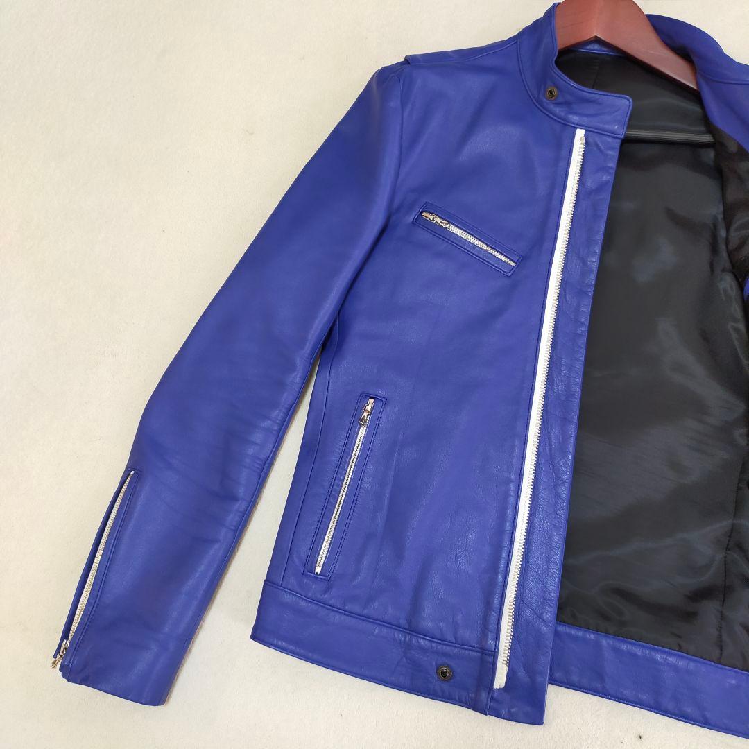 美品　LITHIUM HOMME　44　逆ハの字　シングルライダースジャケット