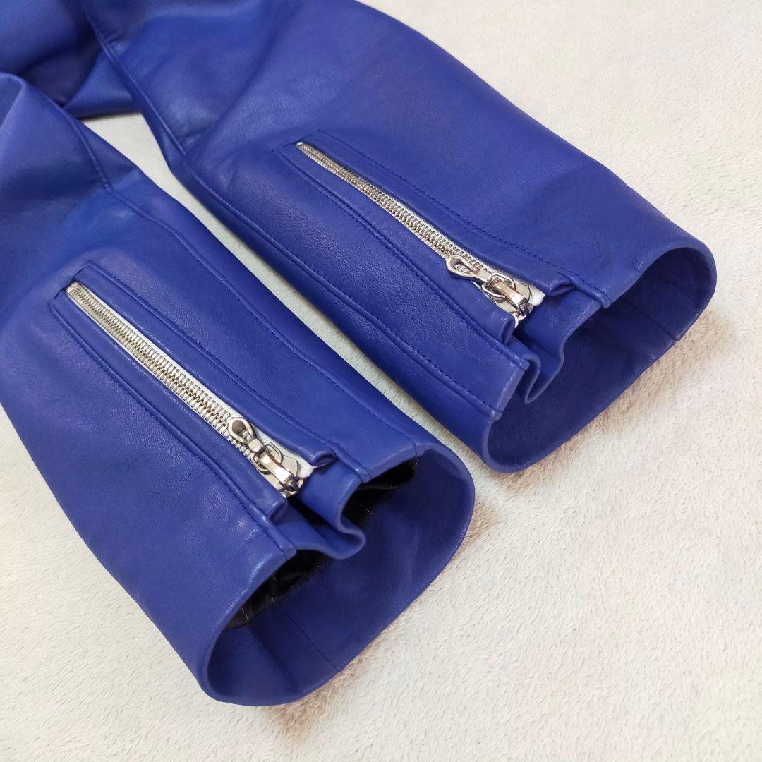 美品　LITHIUM HOMME　44　逆ハの字　シングルライダースジャケット