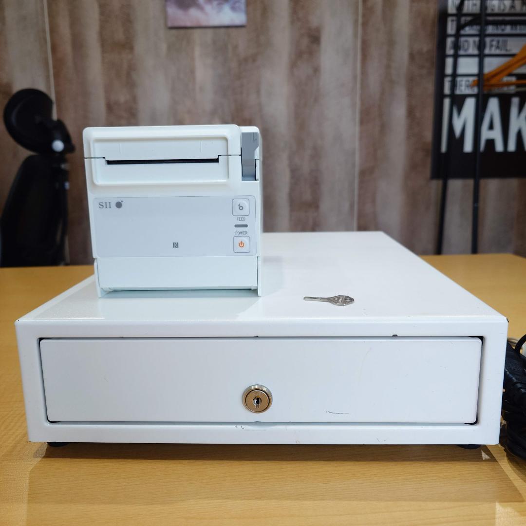 【動作確認済】SII RP-F10 レシートプリンター＋キャッシュドロア 鍵付