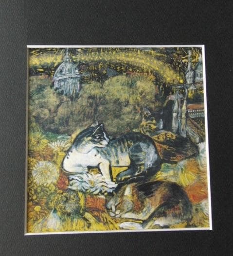 小松澄佳、【夜】、希少な額装用画集より、新品額装付、状態良好