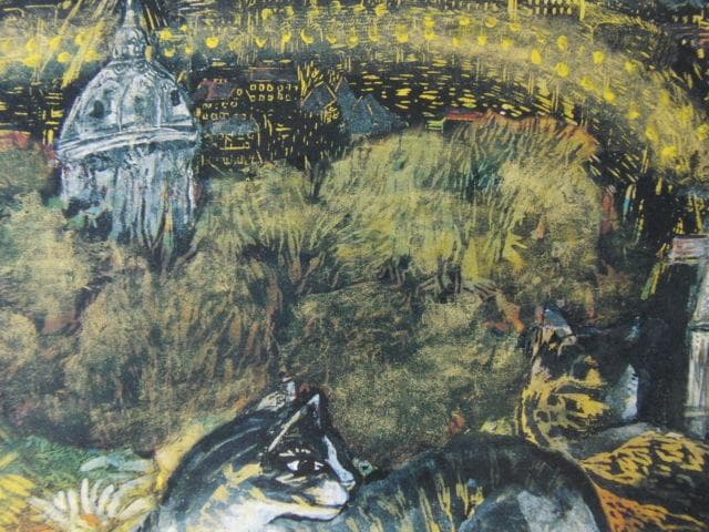 小松澄佳、【夜】、希少な額装用画集より、新品額装付、状態良好