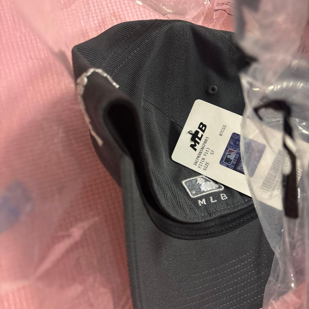 aespa カリナ MLB キャップ 帽子グレー KARINA トレカセット