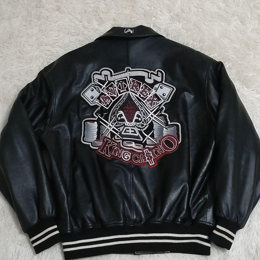 【希少】90s　AVIREX KING CASINO レザージャケット