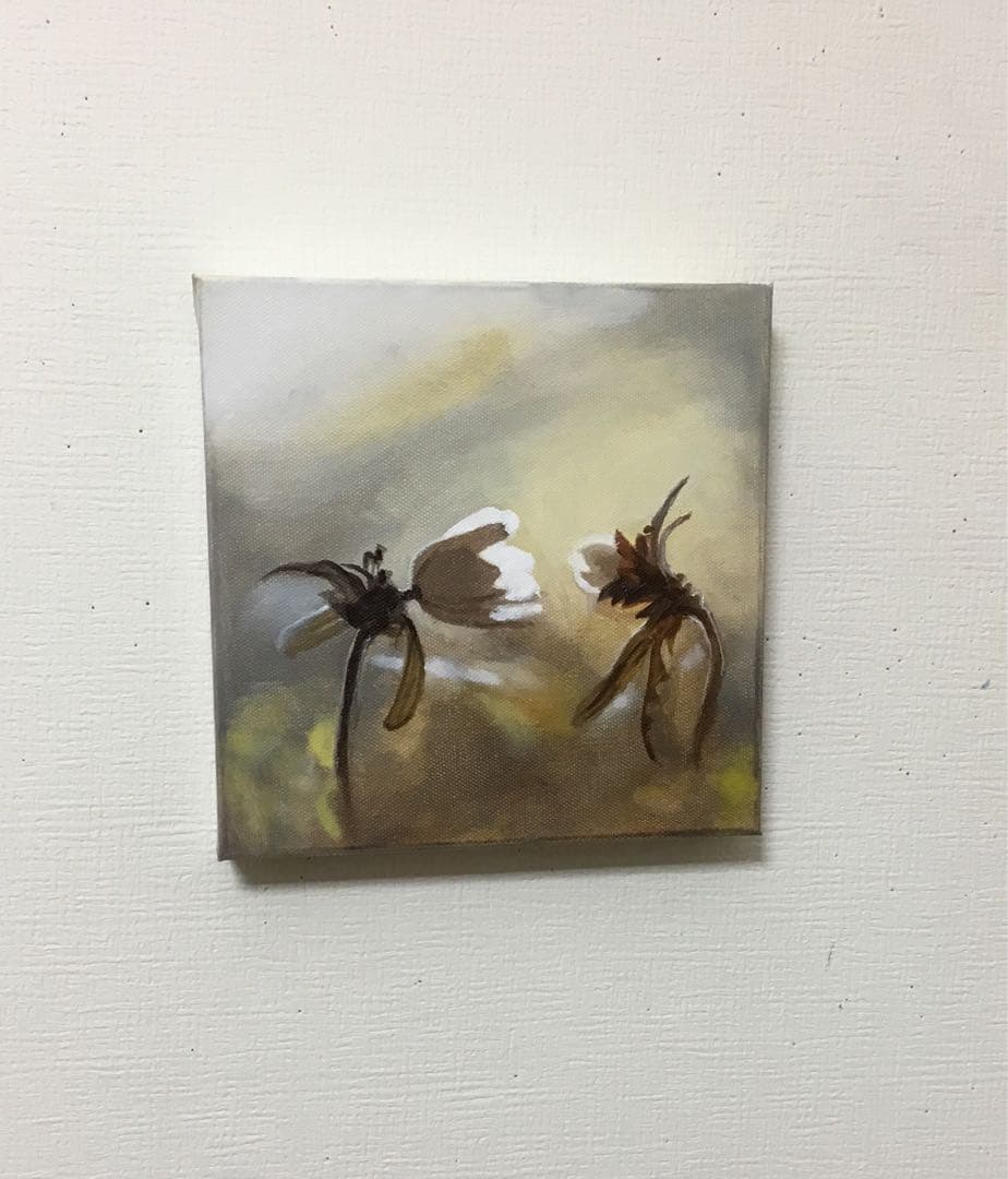 油彩画「　見つめ愛　」3Dキャンパス