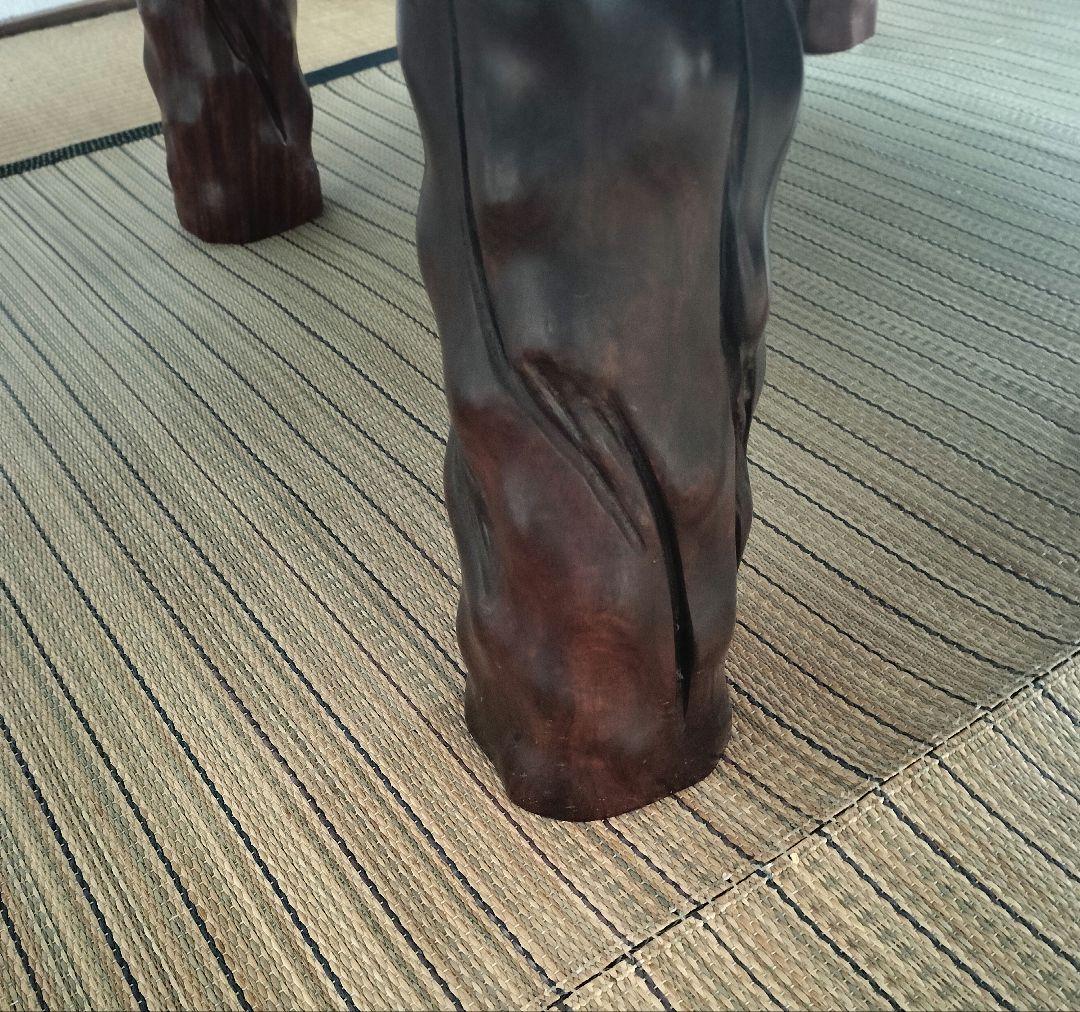 高級 花梨 大 テーブル 座卓 一枚板 瘤 昭和レトロ