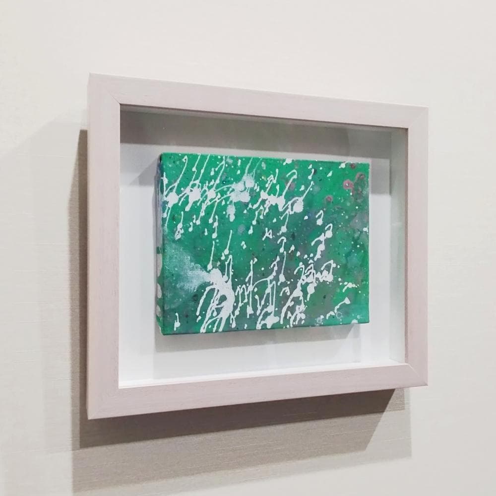 内野隆文　リズム　絵画　抽象画　キャンバス　F0号　現代アート　美術　額縁　真作