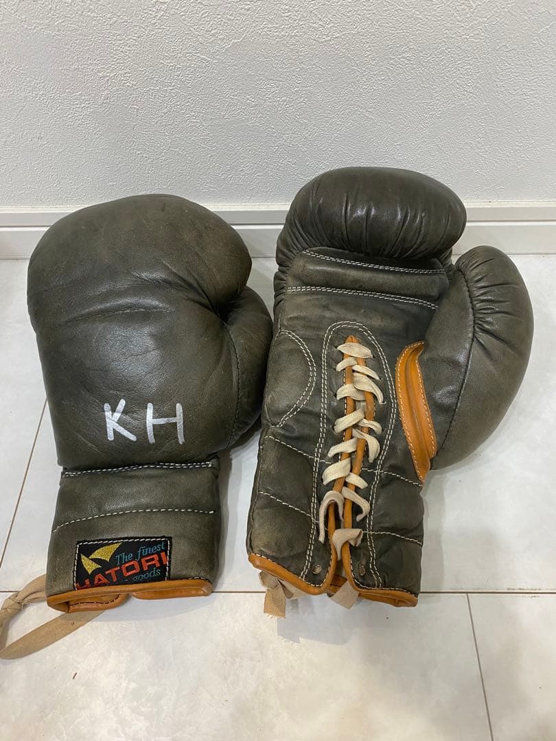 当時物 アンティーク ボクシング　グローブ　hatori