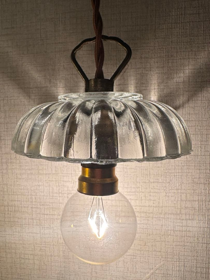 1920年代 フランス アンティーク 大きなお花の可愛いアトリエランプ＊