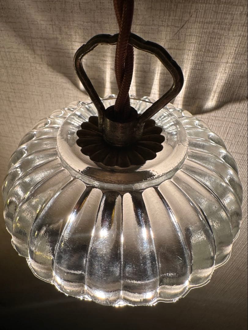 1920年代 フランス アンティーク 大きなお花の可愛いアトリエランプ＊