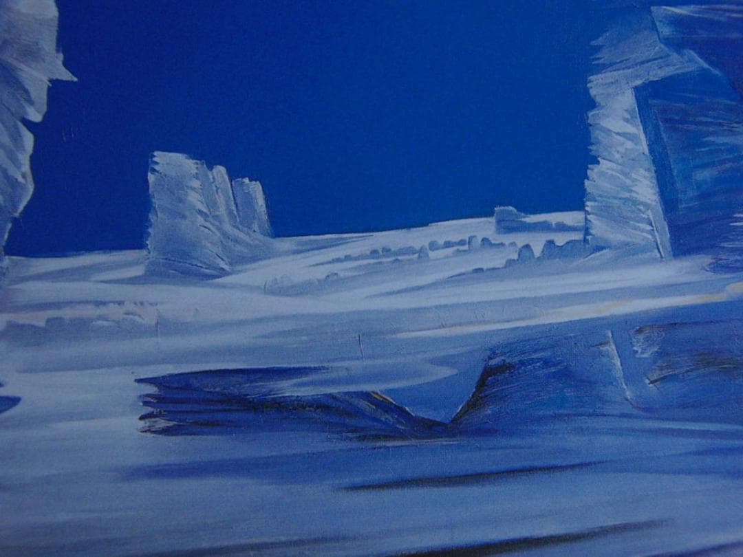 遠藤賢、【樹氷－光と風紋】、希少な額装用画集より