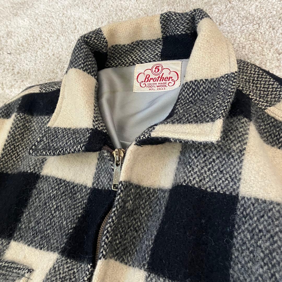 50s FIVE BROTHER バッファローチェック CPO ウールジャケット
