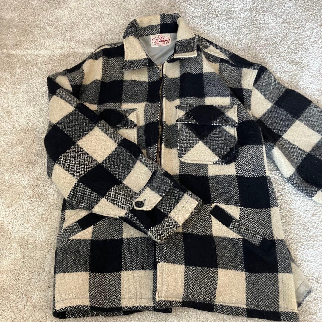 50s FIVE BROTHER バッファローチェック CPO ウールジャケット