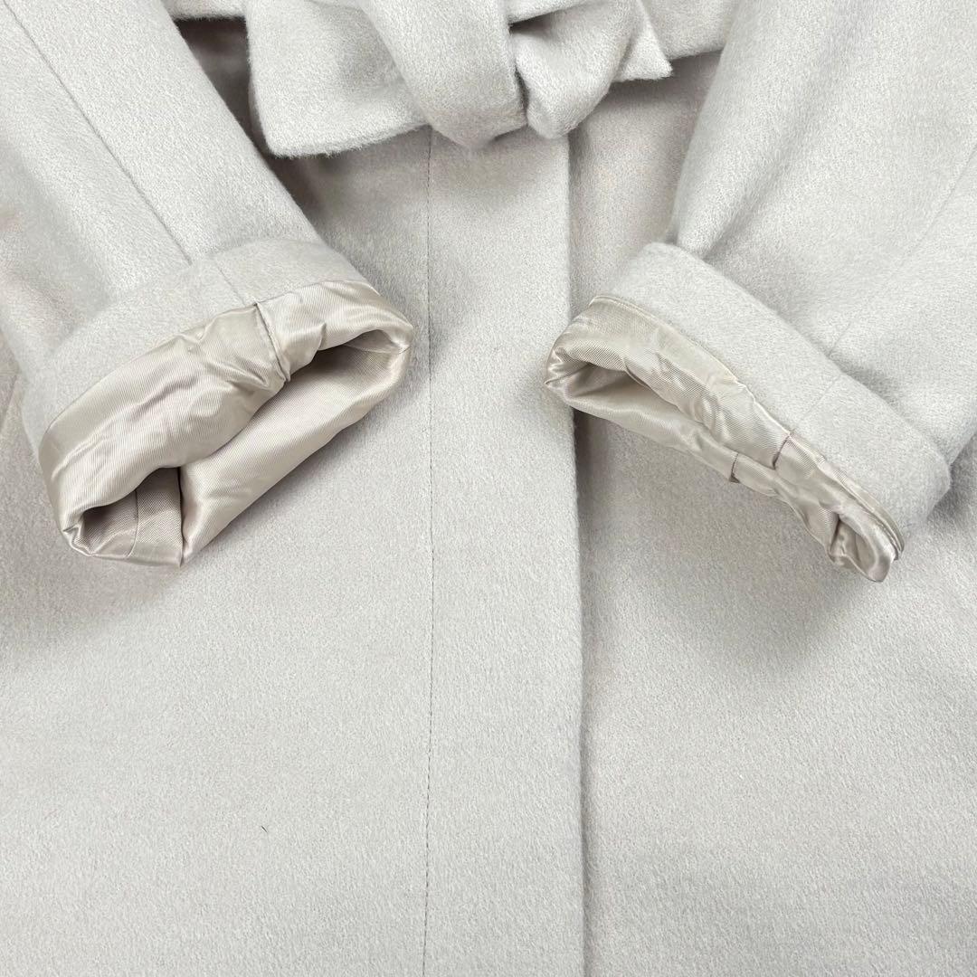 ボッシュ✨新品未使用 フォックスファー付チェスターコート カシミヤ混 サイズ38